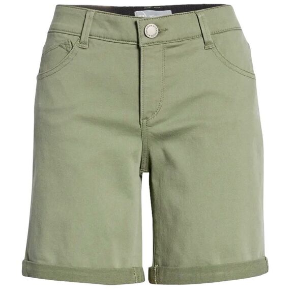 NWT WIT & WISDOM 'Ab'Solution Stretch Twill Shorts Lily Pad Green Size 2 - Picture 3 of 9